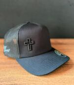 Gorra Cruz Lateral Negra